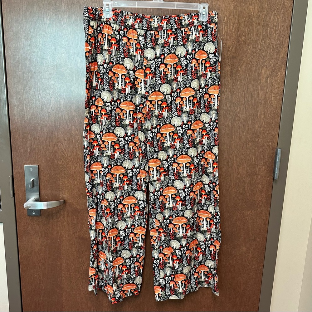Anthropologie Real Fun Wow Mushroom Pajama Pants NWT Women’s XL woodland whimsy